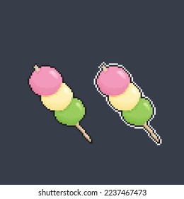dango dumpling in pixel art style