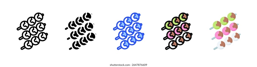 Dango Icon Collection With Multiple Styles
