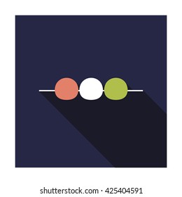 dango icon. Japanese rice dessert. (mochi). vector illustration