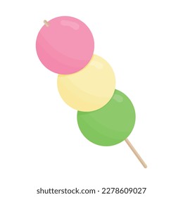 Dango Japón dulce vector de postres