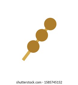 dango japanese dessert flat icon, vector llustration