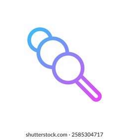 Dango Skewer Icon with Gradient Color Style