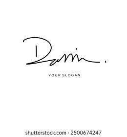 
Diseño de Vector con logo de la firma del nombre Dani