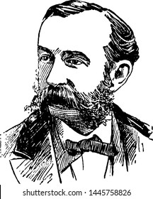 Daniel Coit Gilman, vintage illustration