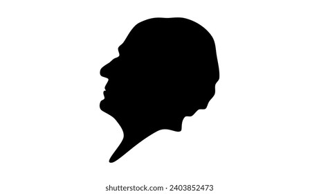 Daniel Webster silhouette, high quality vector