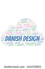 Danish Design word cloud. Wordcloud made with text only.