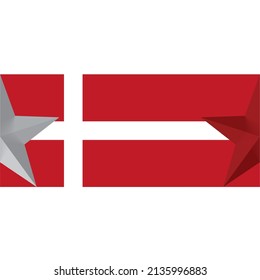 marca de fondo de bandera de danés logotipo de pancarta marca de identificación