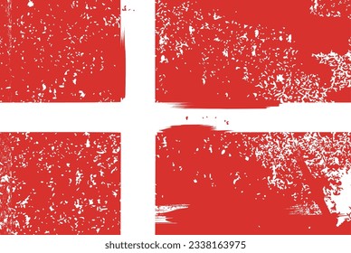 Danish flag - grunge texture