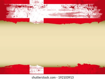 A danish flag with a large frame for your message. Ideal to use for a screen