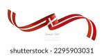 Danish flag ribbon vector illustration. Denmark flag ribbon on abstract isolated on white color background