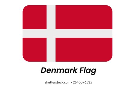 Danish Flag: Simple, Flat Design Icon