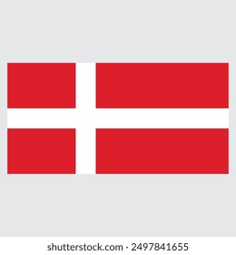 Danish flag vector design: great for print media, flag fabric, banners, stickers and decorations.