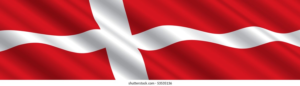 Danish Flag in the Wind