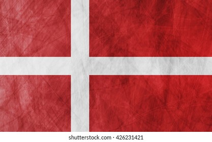Danish grunge flag vector design background