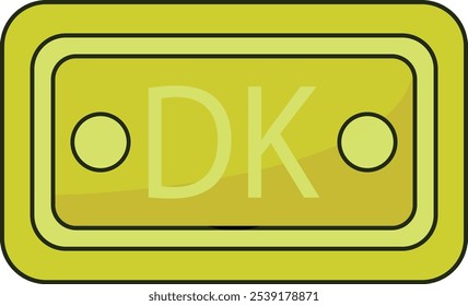 Danish Krone Note Icon Currency Finance Illustration