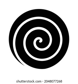 Danish swirl snail pastry flat vector icon for food apps and websites