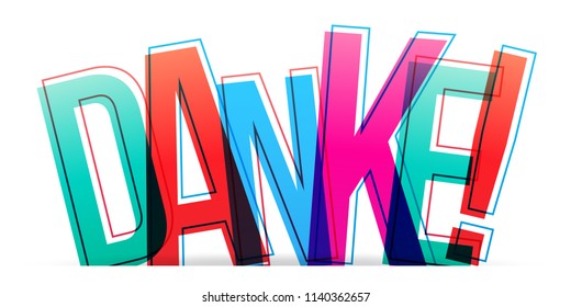 Danke colorful word vector design