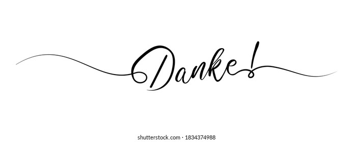 danke greeting letter calligraphy banner