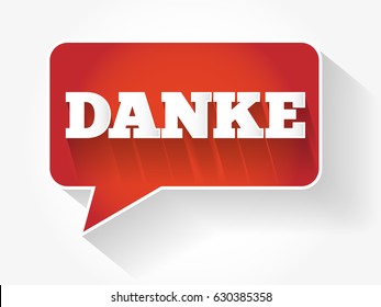 Danke (Thank You in German) Modern Design Speech Bubble background for education or thanksgiving day