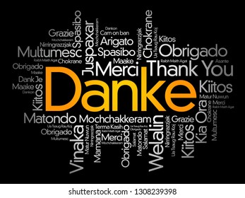 Danke Thank You German Word Cloud Stock Vector (Royalty Free ...