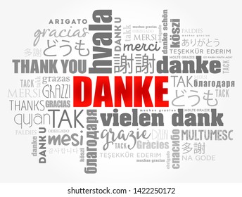 Danke Thank You German Word Cloud Stock Vector (Royalty Free ...