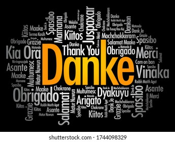 Danke Thank You German Word Cloud Stock Vector (Royalty Free ...