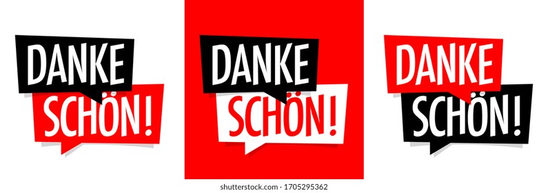 Danke schön, thank you very much in german language