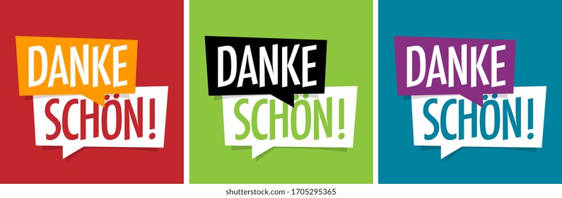 Danke schön, thank you very much in german language