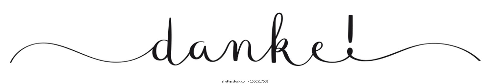 DANKE! vector brush calligraphy banner (German for Thanks!)