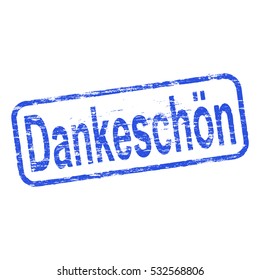 Dankeschon grungy distressed rubber stamp vector illustration
