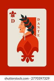 Dante Alighieri card design vector illustration