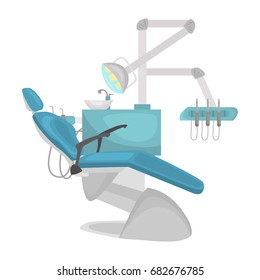 Dantist office chair color flat icon for web and movile design