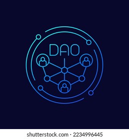 DAO community icon, linear design svg