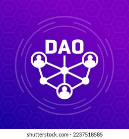 Icono de vector de comunidad DAO para web