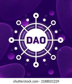 DAO, Dezentralisierte Autonome Organisation, Vektorgrafik