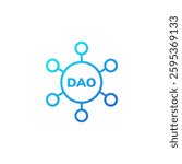 Dao icon shows a central circle labeled dao with connected nodes, indicating a decentralized network.
