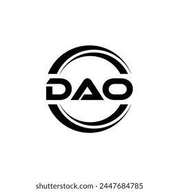 DAO Letter Logo Design, Inspiration for a Unique Identity. Modern Elegance and Creative Design. Watermark Your Success with the Striking this Logo.