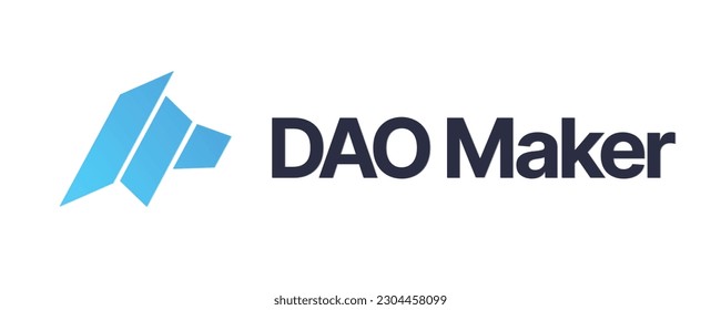 DAO Maker DAO Cryptocurrency logo and symbol on white background vector illustration banner svg