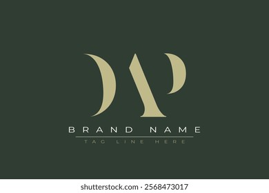 DAP abstract letter logo design. This logo is designed by three abstract letters.