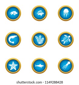 Dap icons set. Flat set of 9 dap vector icons for web isolated on white background