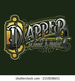 dapper retro vintage Matel logo 