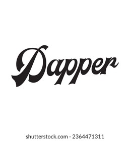 dapper text on white background.