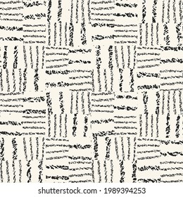Dappled Ink Textured Irregularly Checked Pattern