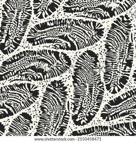 Dappled Ink Textured Paisley Pattern