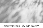 Dappled light filters through leaves, casting shadow on gray walls. Natural foliage overlay creates patterns with sunlight rays and tree shade effect