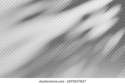 Superposición de sombra de luz moteada sobre un fondo transparente.