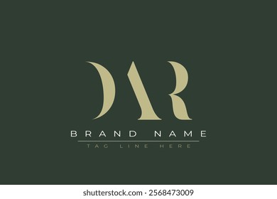 DAR abstract letter logo design. This logo is designed by three abstract letters.