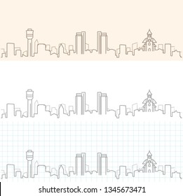 Dar Es Salaam Hand Drawn Skyline