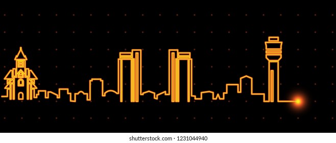 Dar Es Salaam Light Streak Skyline