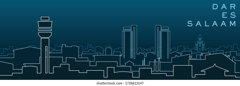 Dar Es Salaam Multiple Lines Skyline and Landmarks